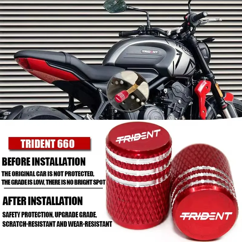 Motorrad Zubehör Luftdichte Abdeckung Für Triumph Trident 660 2021 2022 Trident 660 Rad Reifen Ventil Stem Caps Luftdichte Abdeckung