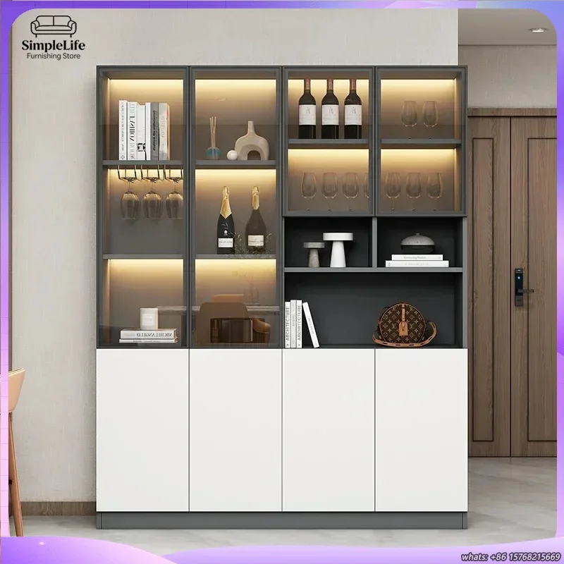 

Современный многофункциональный винный шкаф с полками для бара, ресторана, домашнего хранения, в китайском стиле, мобильный декоративный шкаф-армор.