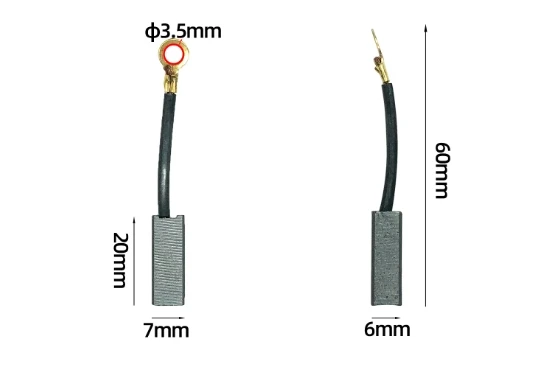 

10 пар высококачественных угольных щеток с добавлением свинца - 21 премиальная угольная щетка | 6x7x20мм | Совместим с электрическим молотком