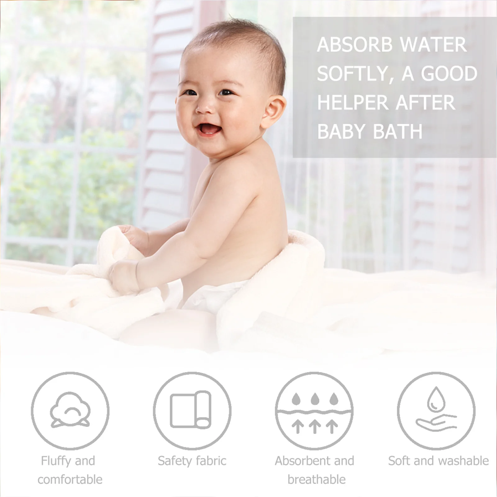 10 قطع من مناشف الحمام، مناشف ناعمة قابلة لإعادة الاستخدام، ماصة، سريعة الجفاف، حديثي الولادة، تنظيف يدوي للوجه