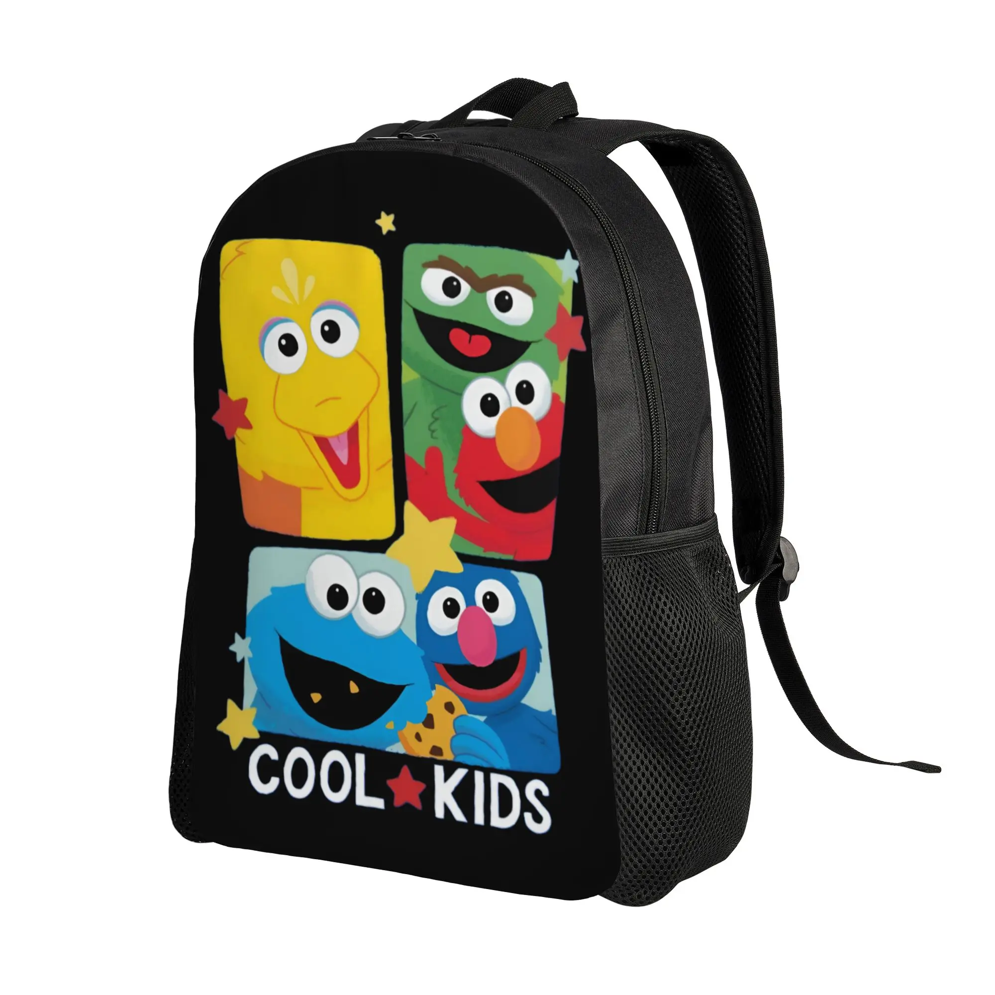 Cookie Monster Backpack for Women Men School College Students Bookbag Fits 15 Inch Laptop Cartoon Bags view 2