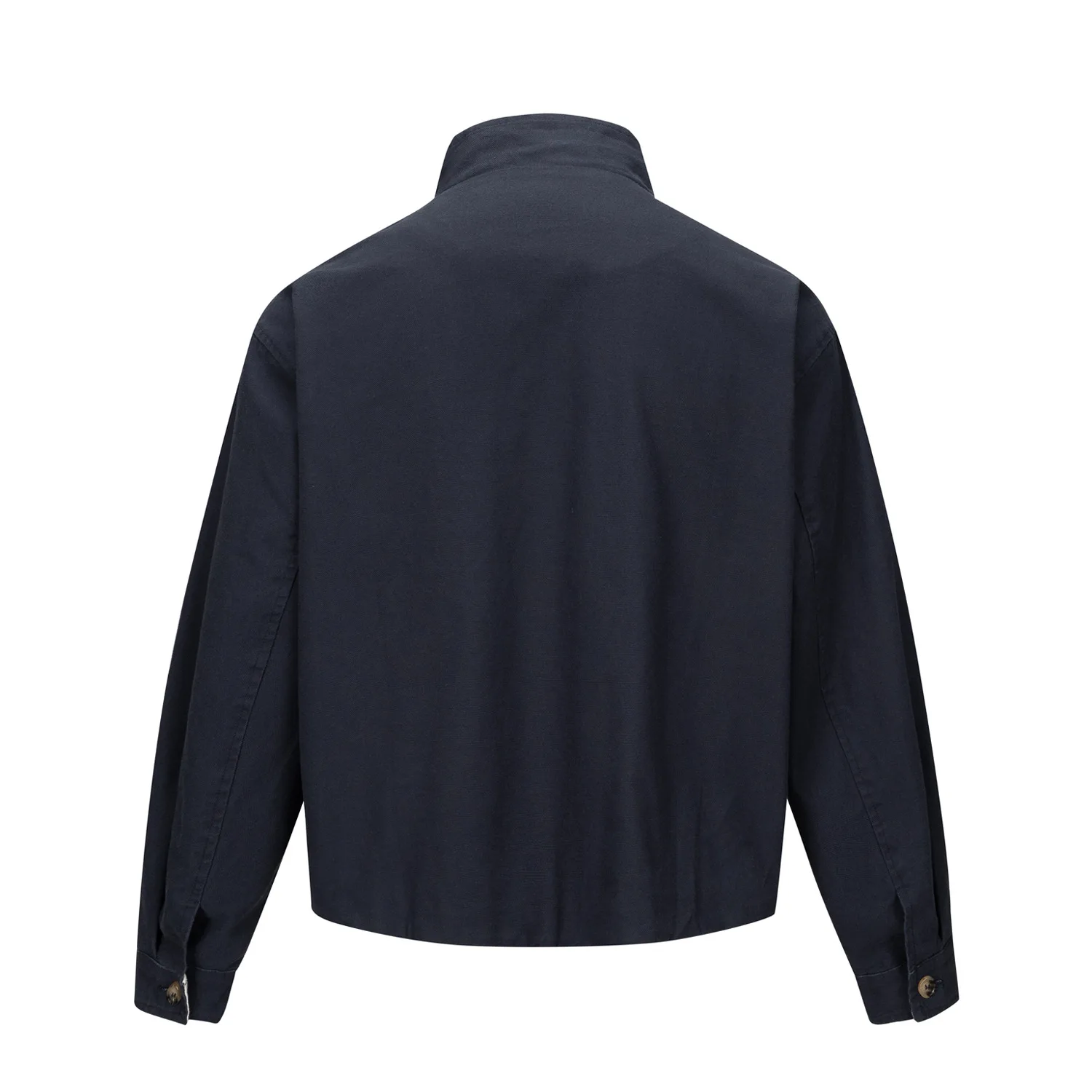 American Retro Enzyme-Washed Rivet Short Wide Canvas Work Jacket Unisex Loose-Fit Detroit Stand Collar Biker Jacket Trendy Men's