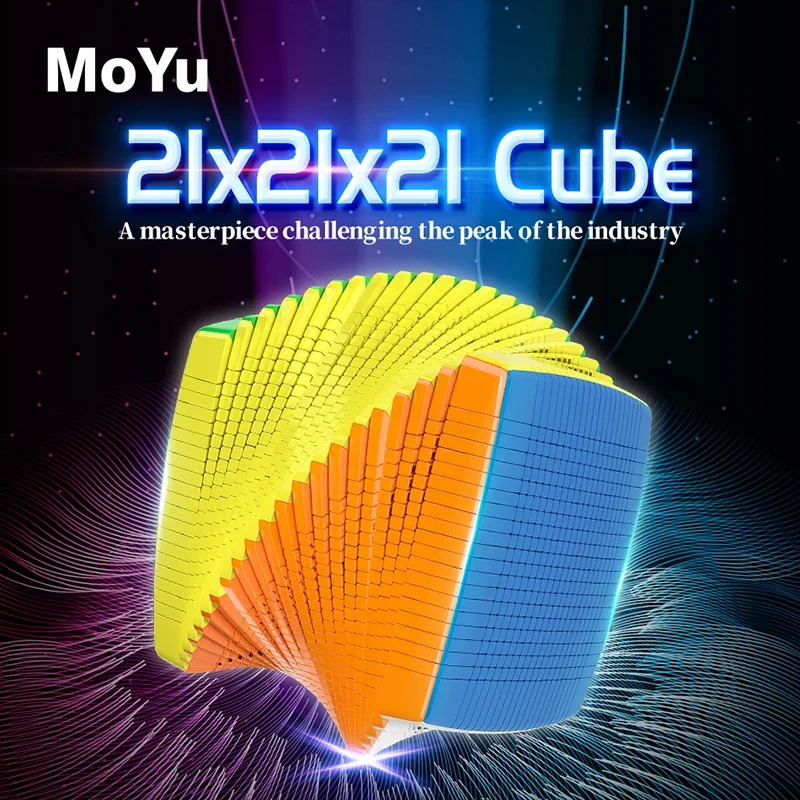 MoYu Cube cubo mágico de 21 pedidos, nuevo cubo mágico profesional más grande, desafío suave, velocidad, juguetes educativos para niños