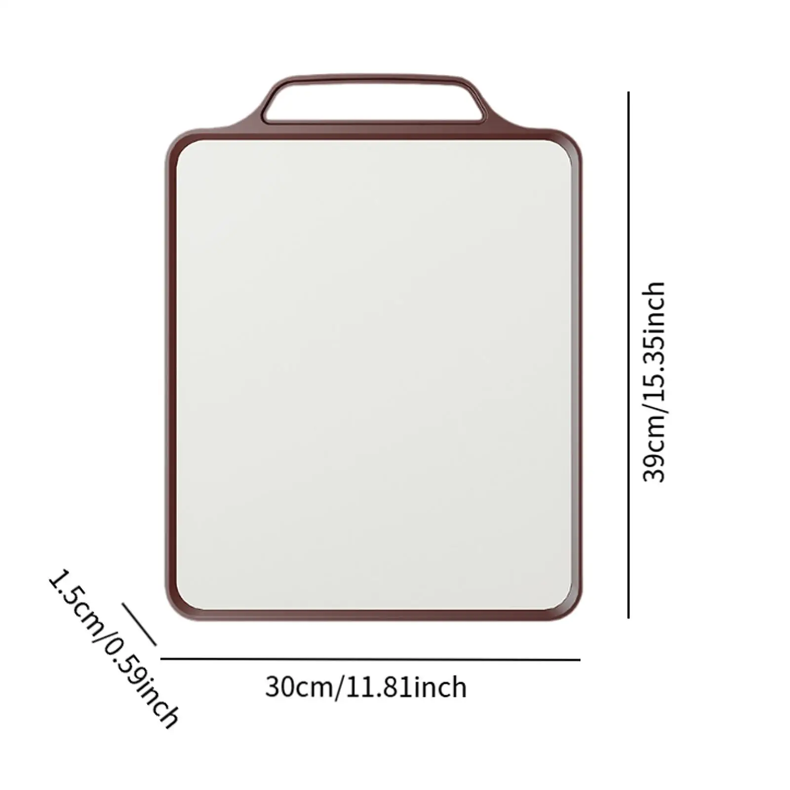 

Kitchen Chopping Board Stainless Steel Double Sided Grip Handle Easy to Clean Utensil Accessory for Cooking