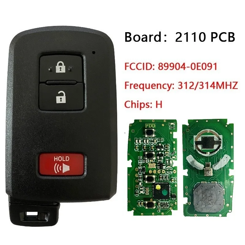 

Suitable for Toyota Prius 2 + 1 key smart card 281451-2110AGFCCID: HYQ14FBA remote control