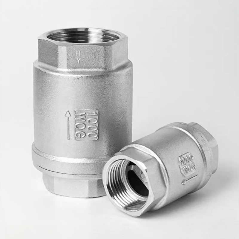 

1/2" 3/4” 1” 1-1/4" 1-1/2" 2” （DN8-DN50）BSPT Stainless Steel SS304 Vertical Lift In Line Spring Check Valve