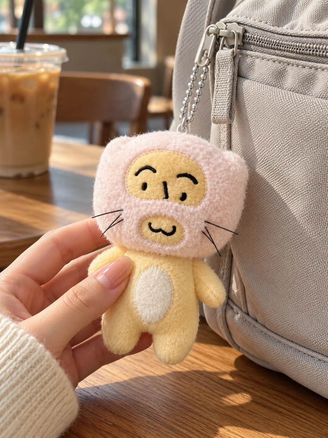 Funny Plush Robber Duo Keychain, Cute Doll Bag Charm for Backpack, Gift for Friends and Classmates