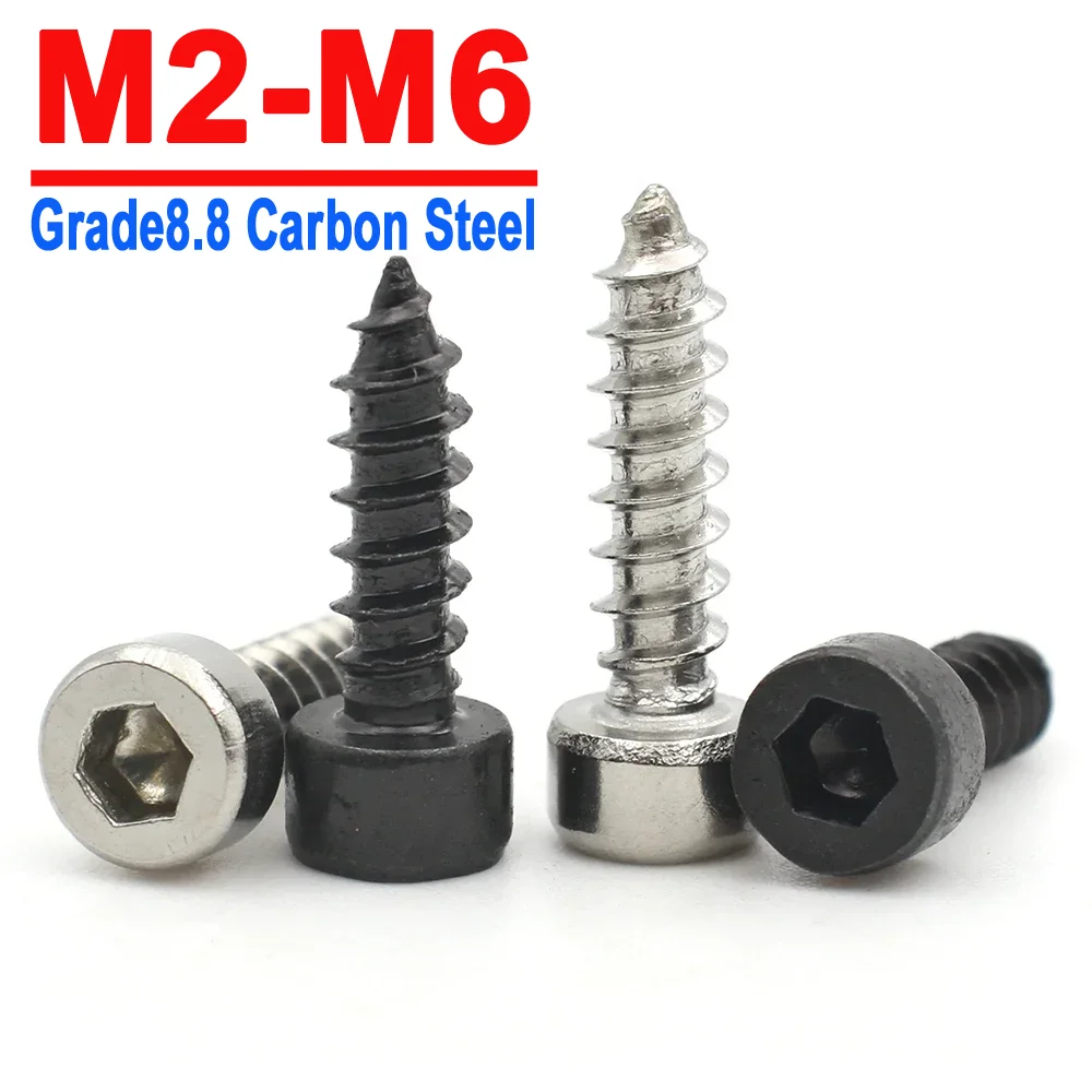 

Hex Hexagon Socket Cap Head M2 M2.6 M3 M3.5 M4 M5 M6 Self-Tapping Screw 8.8 Grade Black/Nickel Zinc Allen Head Screw for Speaker