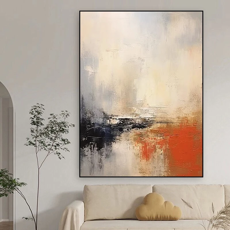 

100% Handmade Gold And White Quicksand Abstract Canvas Picture Modern Home Wall Art Oil Painting Decor Living Room Bedroom Trim