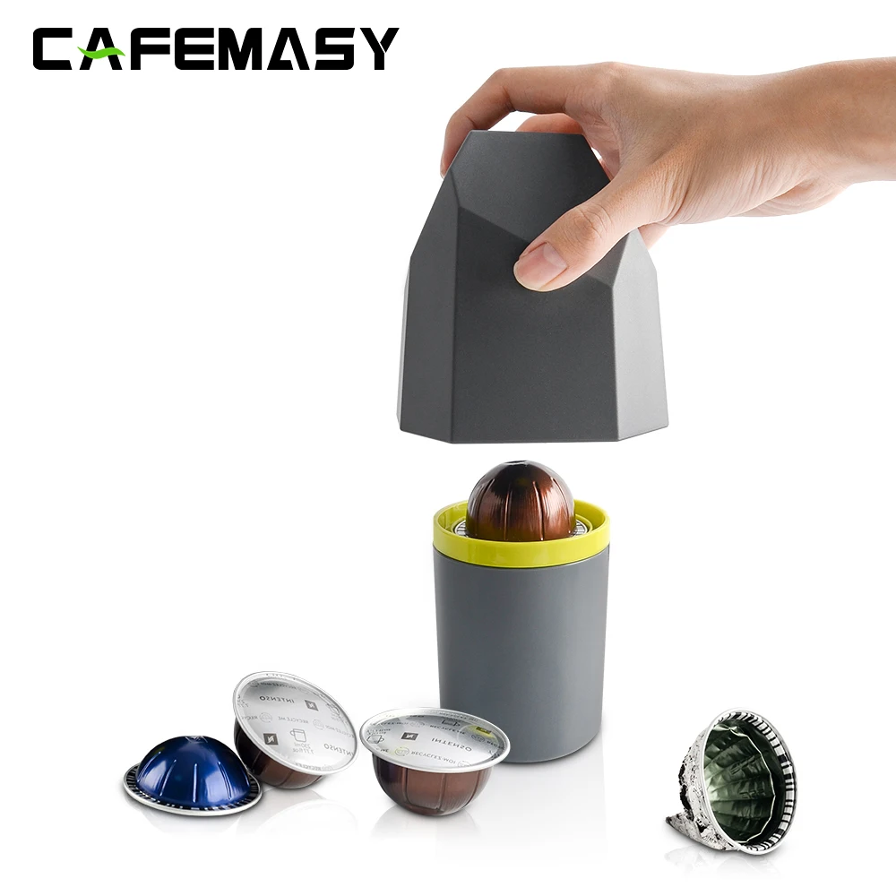 CAFEMASY Aluminum Coffee Capsules Recycling Bucket Coffee Powder Residue Recycling Tool For Nespresso Capsules Recycling Box