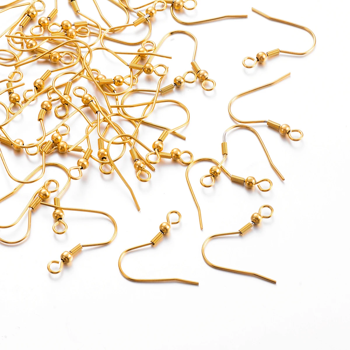 50 Stück/Los (25 Paare) Edelstahl Anti-Allergie DIY Ohrring-Zubehör Verschlüsse Haken Schmuckherstellung Zubehör Ohrbügel – Detail 7