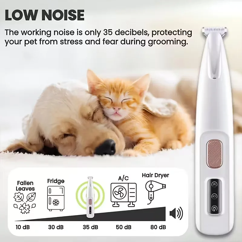 Elektrische Tierhaarschneidemaschine für Zuhause, USB-Aufladbarer Katzen- und Hundehaarschneider, Geeignet zum Trimmen von Augen-, Ohren-, Gesichts- und Po-Haaren von Haustieren – Detail 5