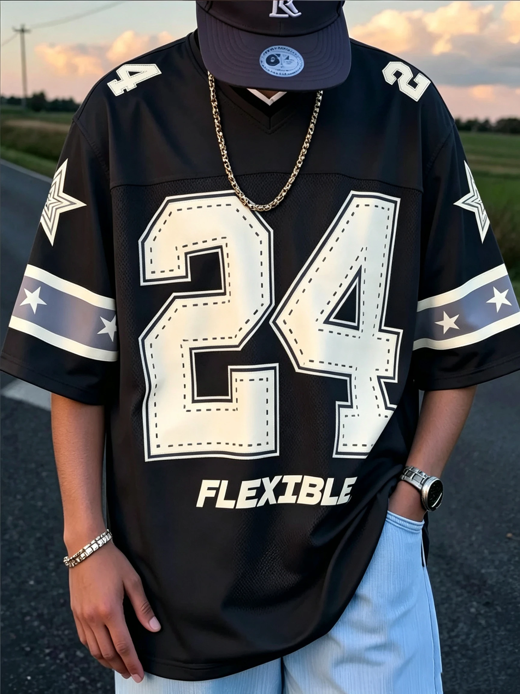 26 Sommer-T-Shirt mit V-Ausschnitt und kurzen Ärmeln, 3D-Druck, lässiger Street-Style, modischer Trend, Y2K-Stil, atmungsaktive Familien- und Eltern-Kind-Kleidung. – Detail 6