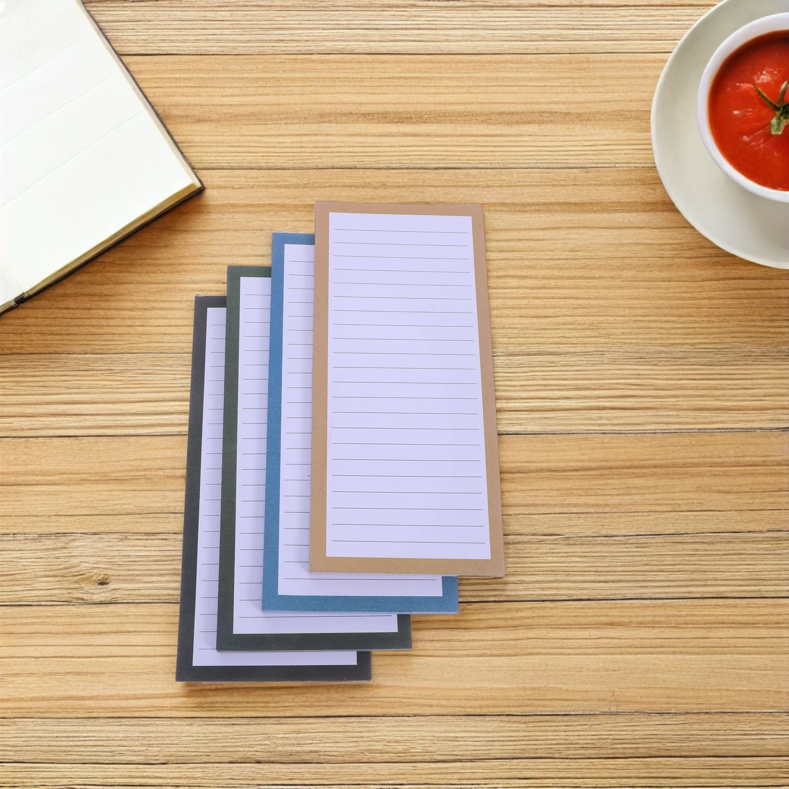 مجموعة واحدة من مفكرة الثلاجة المغناطيسية، وسادة قائمة البقالة مع حامل قلم، منظم مذكرة مغناطيسي لتخطيط ثلاجة المطبخ #4