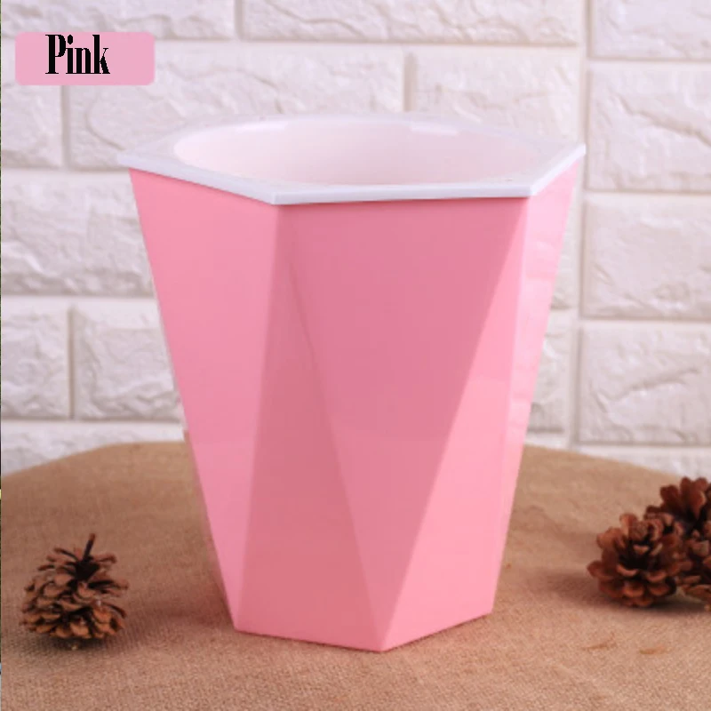 1PC Diamond Fully Automatic Water Absorption Lazy Person Gardening Green Plant Resin Flowerpot