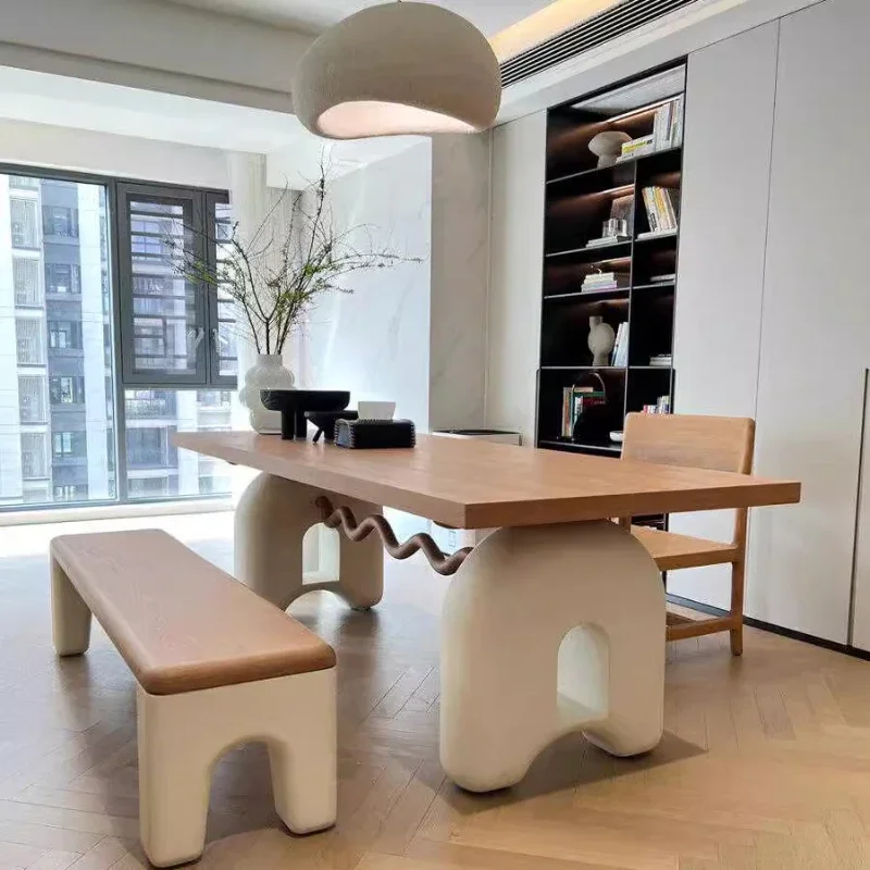 

Wood Design Modern Dining Table Nordic Party Event Luxury Center Dining Tables Living Room Mesas De Jantar Home Furniture