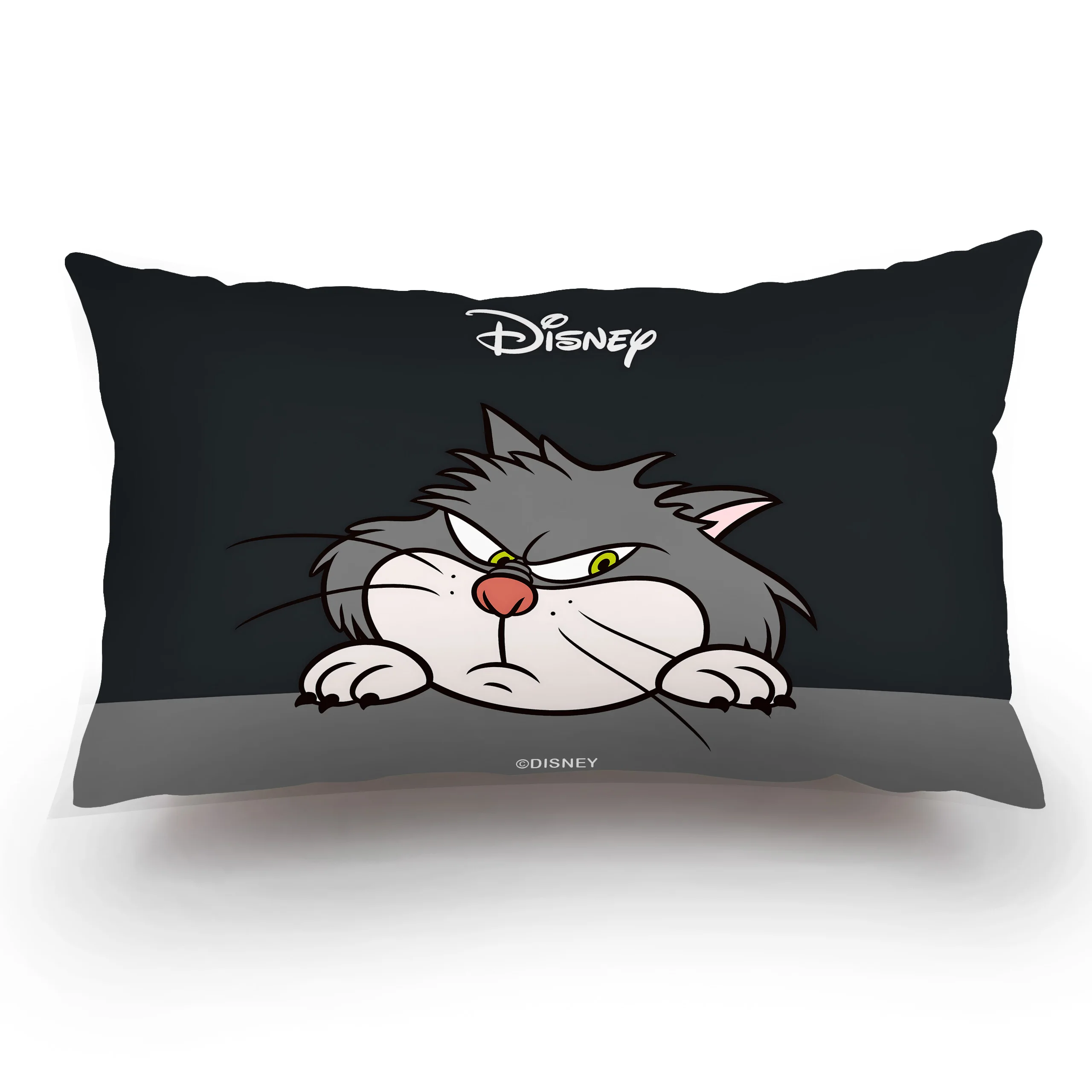 Disney Cinderella Lucifer Cat Pillow Covers Cartoon Sofa Decorative Home Double-sided Printing Short Plush Cute Cushion Cover