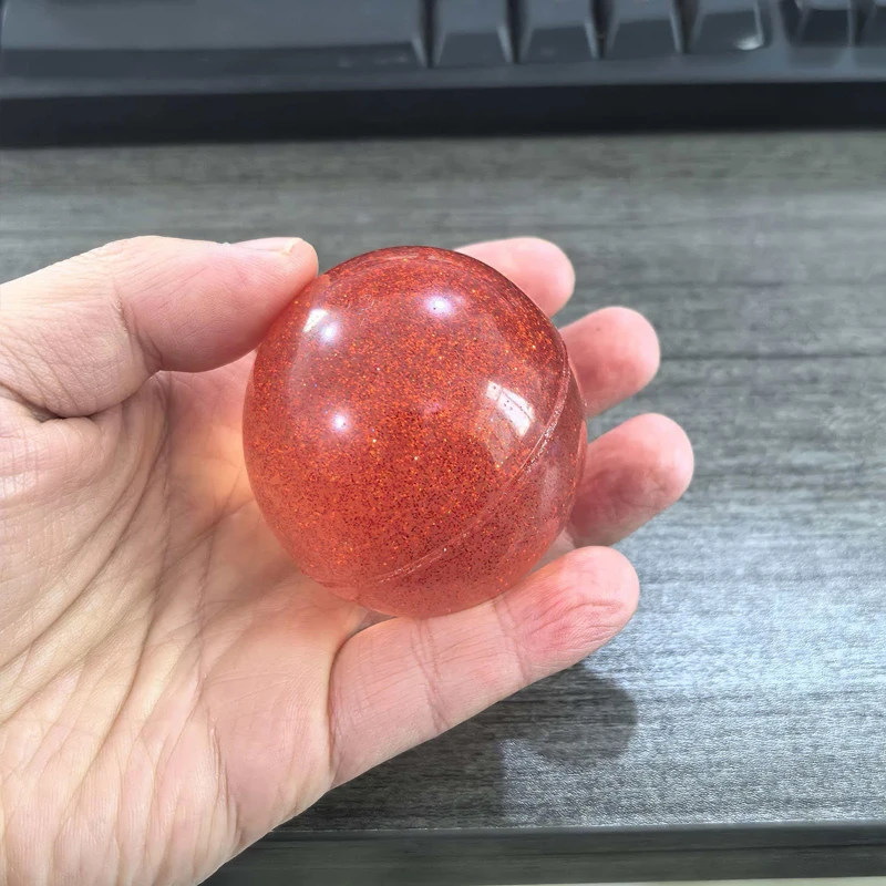 1PCS Glitter Grote Rubberen Bouncy Ballen 55MM Balle Rebondissante Party Gunsten Kous Kleinigheidjes Cadeaus Voor Kinderen Jongens meisjes