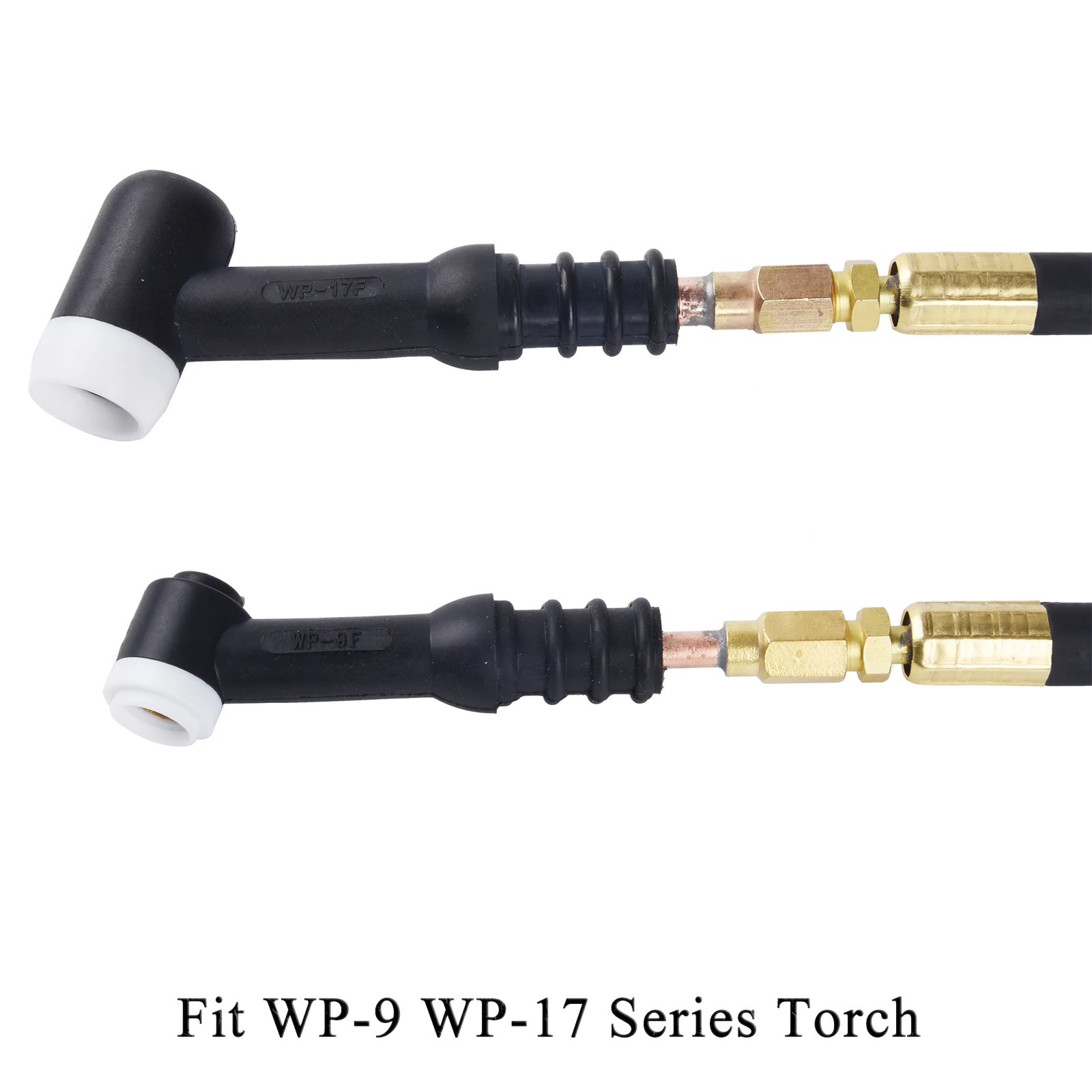 4m WP17 TIG Welding Torch Gas-Electric Integrated Rubber Hose Cable w/DKJ35-50 w/ M16*1.5mm Gas Connector