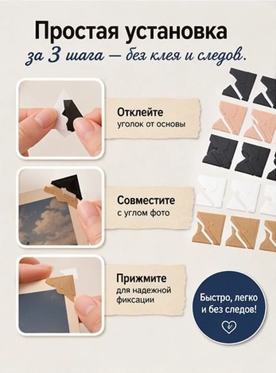 DIY Scrapbook Supplies Photo Corners Self Adhesive Stickers Decorative Mounting Album Tabs Diary
