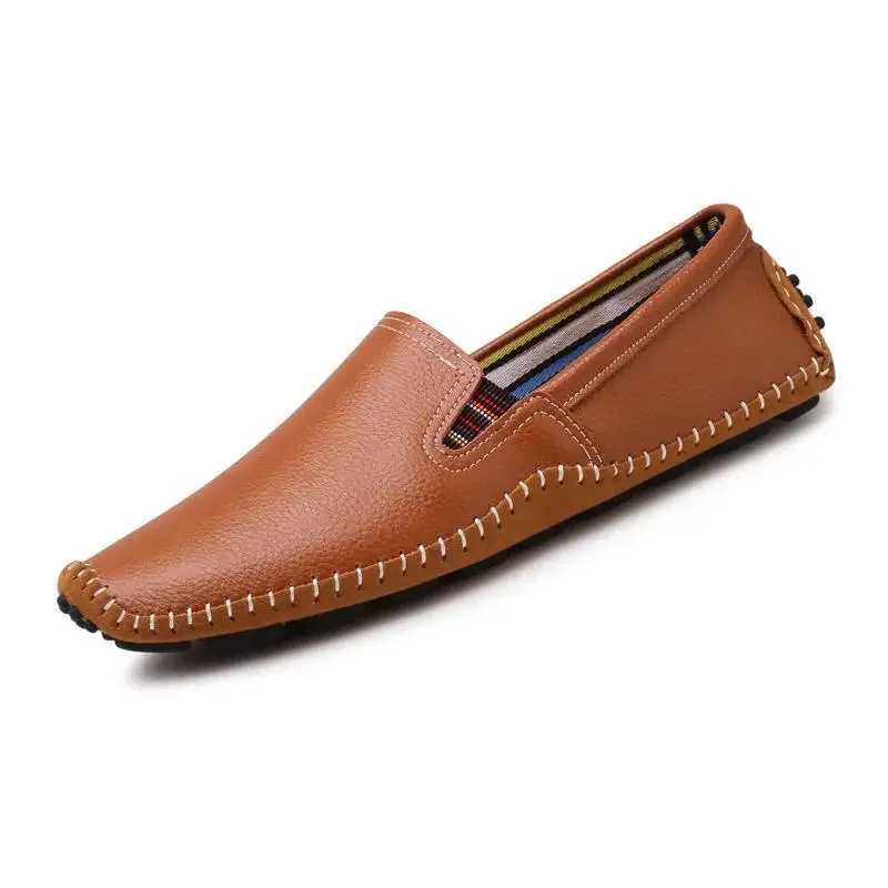 

Men's Shoes Leather Casual Shoes Men's Soft Bottom Slip-on Moccasins Men's Breathable All-Matching Comfortable