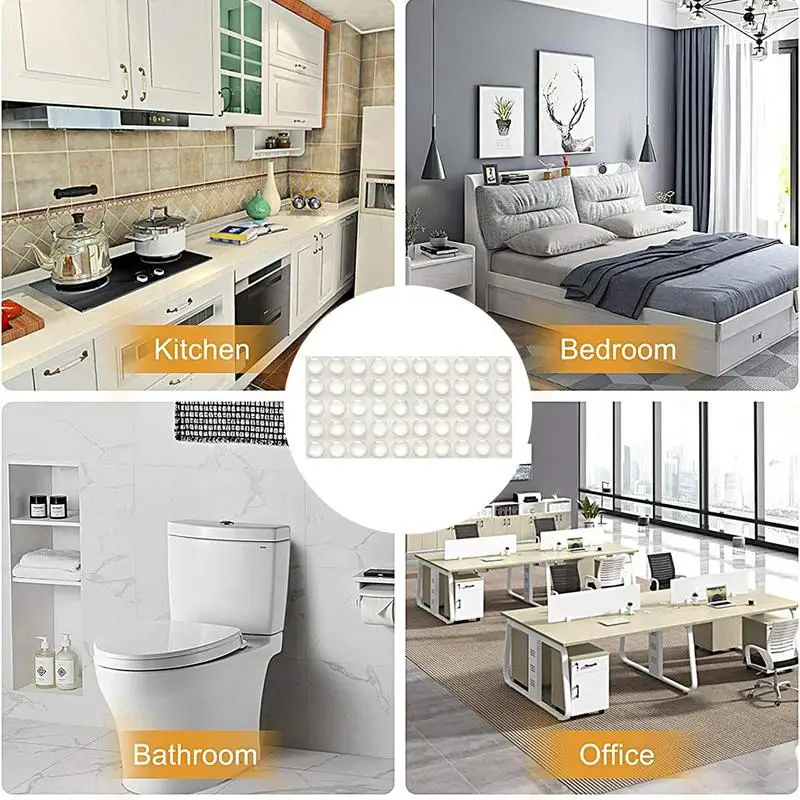 Wall Protectors From Door Knobs Adhesive Round Clear Door Handle Stop Home Accessories For Drawers Cupboards Cutting Boards