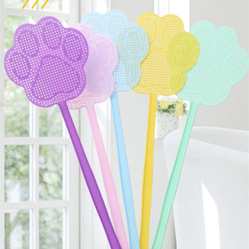 5Pcs Plastic Fly Swatter Pp New Material Can't Be Broken At Home, Manual Extended Handle To Kill Flies and Mosquitoes