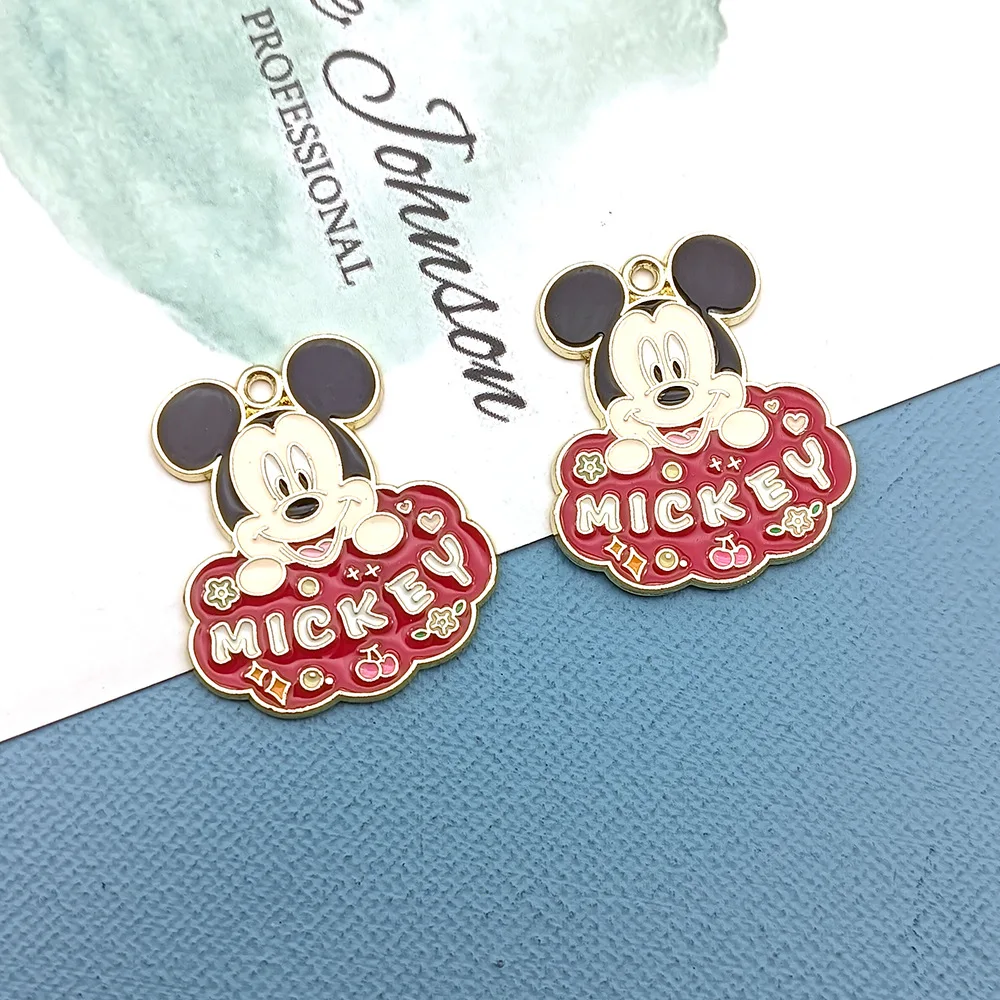 ديزني ميكي دونالد داك لطيف ويني الدب الكرتون قلادة DIY سبيكة مجوهرات اكسسوارات المفاتيح قلادة بالجملة