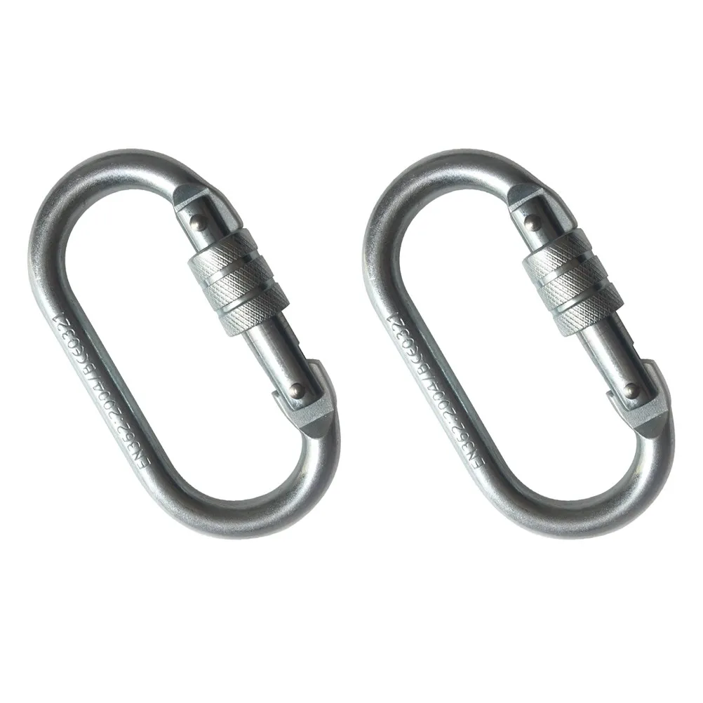 2Pcs Safety Lock Buckles Steel Alloy Carabiners Strong Lightweight Climbing Clips Yoga Hammock Hooks Camping Fishing Traveling view 5
