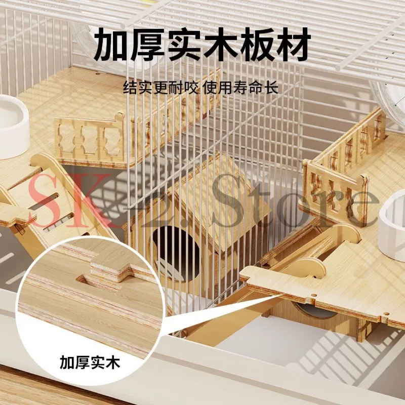 Small Pet Cage Luxury Divided Home For Hamsters Mice Pair With Isolated Areas 47 Basic Enclosure Dwelling