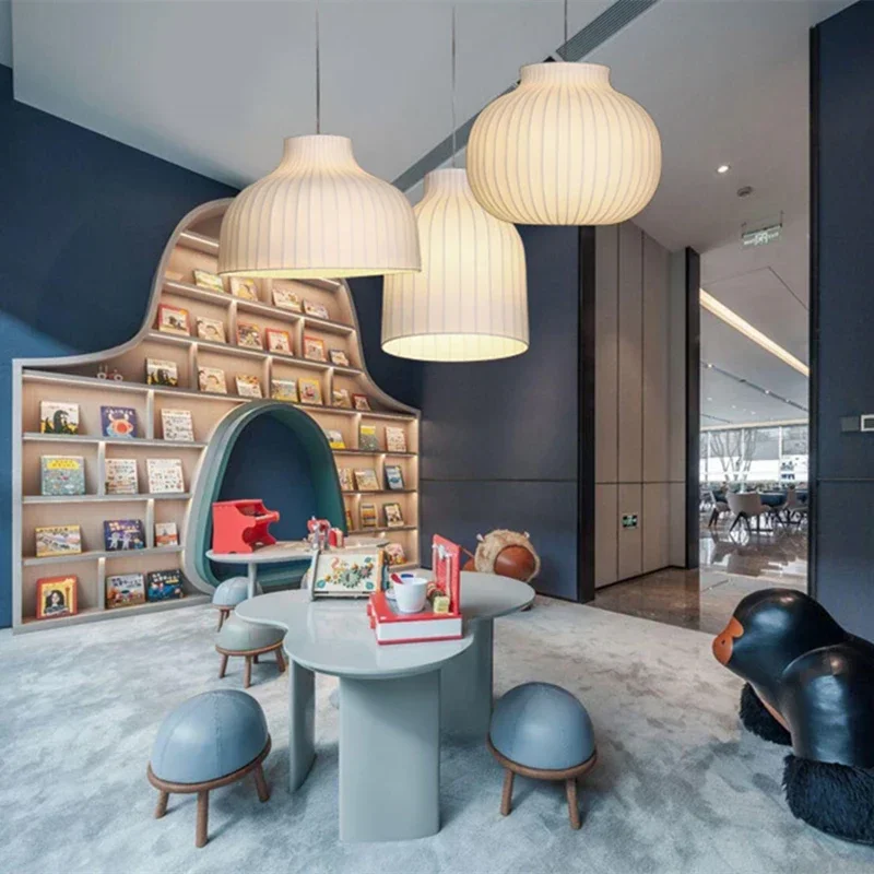 Modern Chinese Style Silk Led Ceiling Chandelier For Living Room Bedroom  Study Hotel Pendant Lamp Three Styles Available