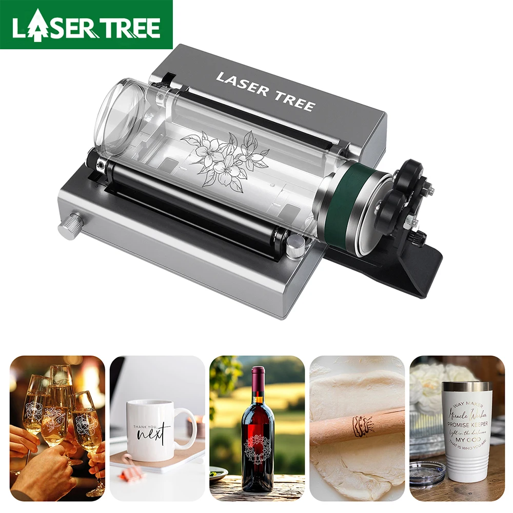 EA-R1 Rotary Roller Compatible with All LASER TREE Laser Engraving Machine for Engraving Cylindrical Objects