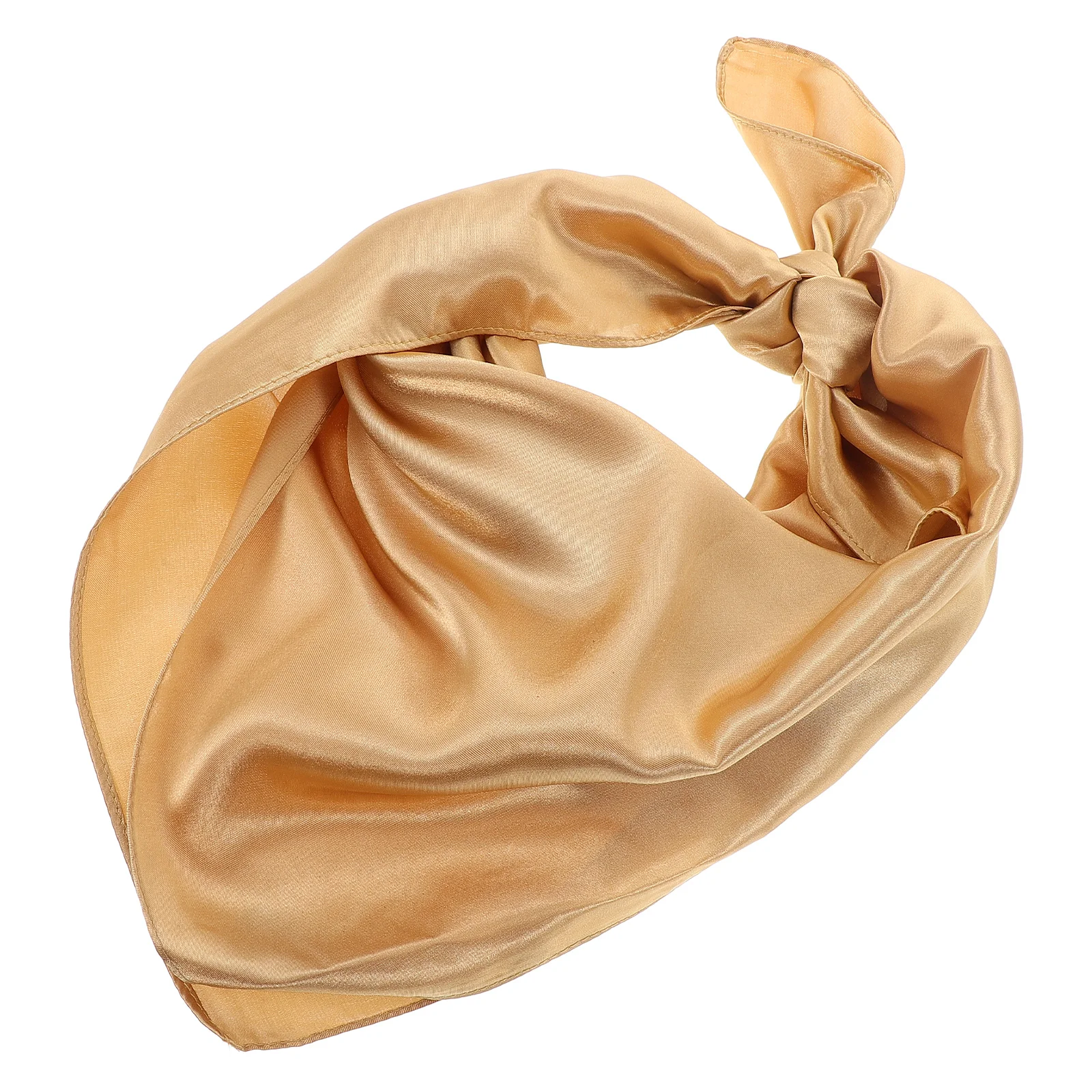 

Women Lady Solid Color Wrap Scarf Fashion Square Scarf Accessory (Golden) women scarf solid color scarf