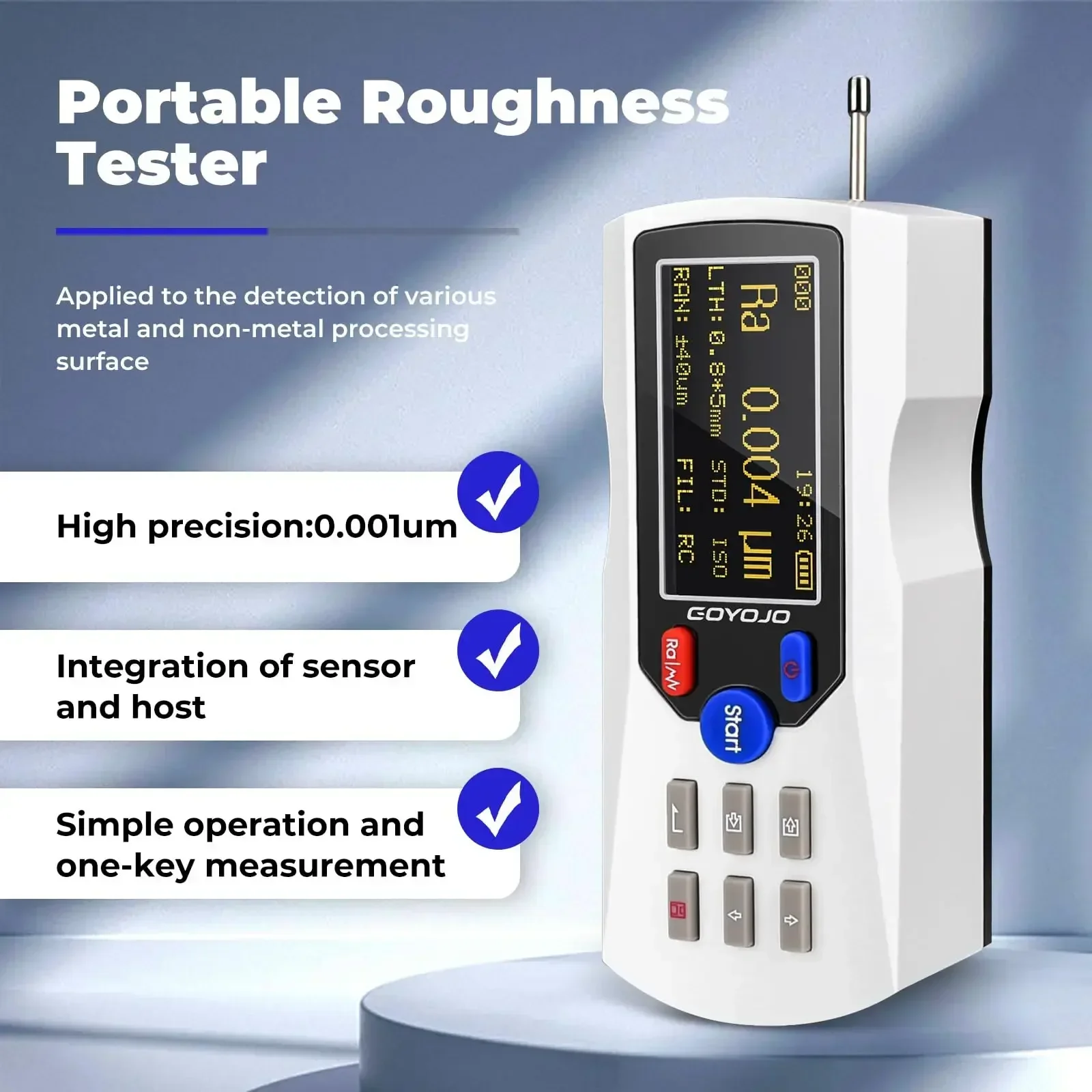 Digital Surface Roughness Tester TR200 With LCD Display Handheld Measuring Instrument