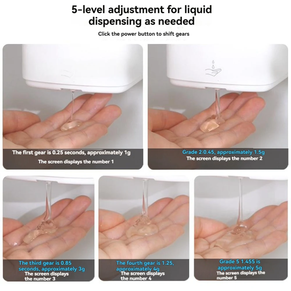 [Vend for]Soap Dispenser Automatic Soap Dispenser Wall Mount Rechargeable Foaming Soap Pump for Bathroom Kitchen