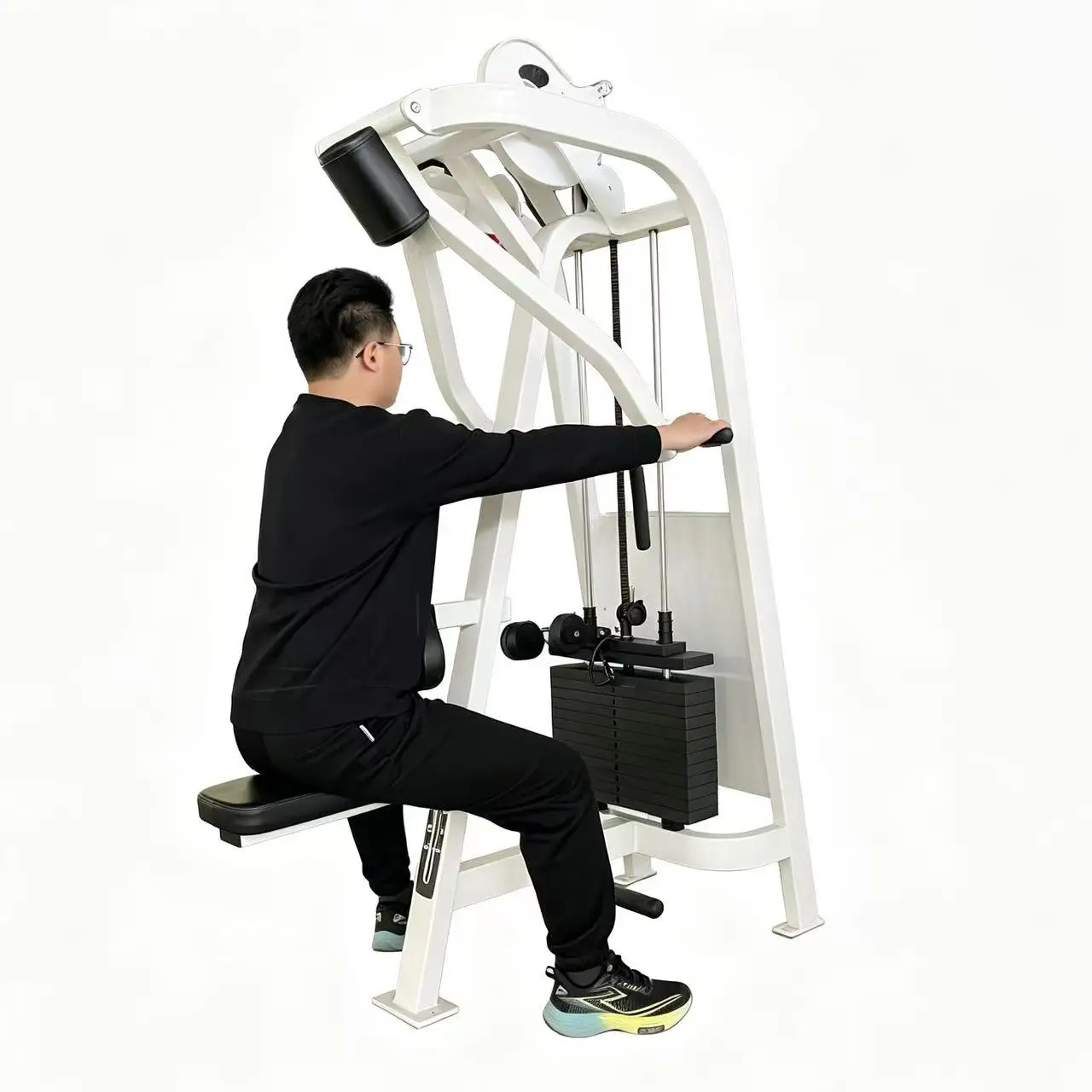 Commercial High-tension Cross Arm Back Trainer Heavy-duty Steel Scissor-type Adjustable Fitness Equipment Suitable for Gyms