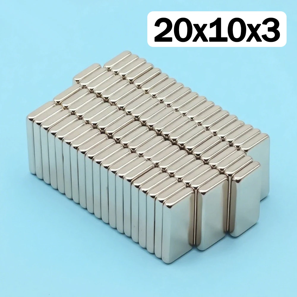 NdFeB Magnet High Strength Magnetic Iron Composite 20x10x3mm Rectangular Durable Office Organizer Model