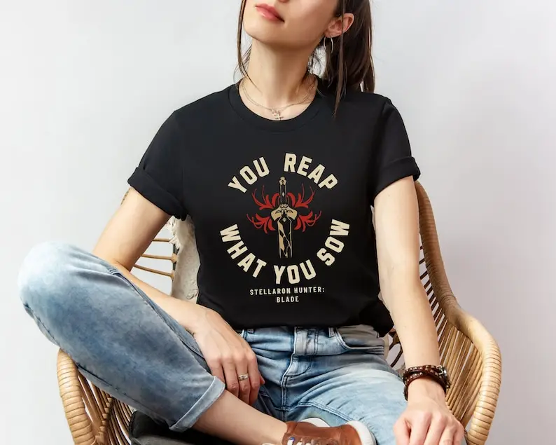 

Blade Themed Honkai Star Rail Unisex T-shirt, Tshirt, T shirt, T Shirts, Otaku, Anime, Tshirt for Men and Women, Flower Design