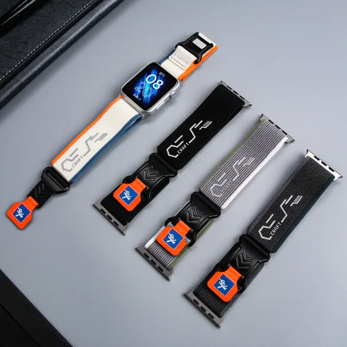 Correa de nailon para reloj Apple Ultra 2, 49mm, 46mm, 45mm, 44mm, 42mm, pulsera deportiva Iwatch Series 10 9 8 7 6 SE 5 4