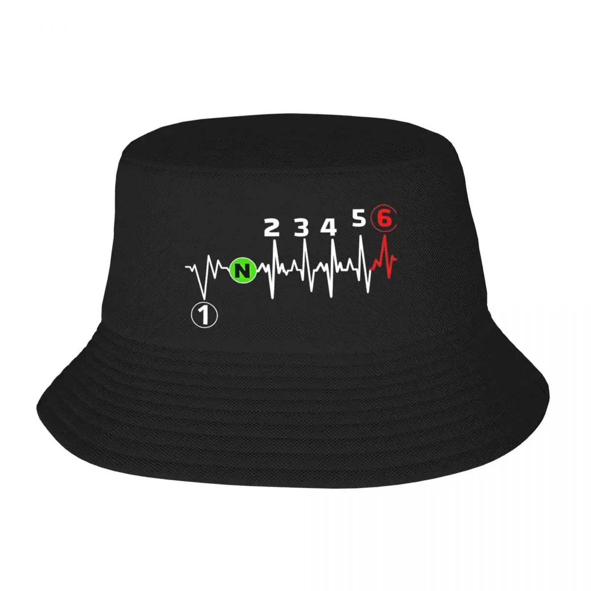 Bob Hats Motorbike Heartbeat 1n23456 Summer Beach Vacation Getaway Headwear Hiking Fishing Cap Motor Sport Bob Hat Birthday Gift