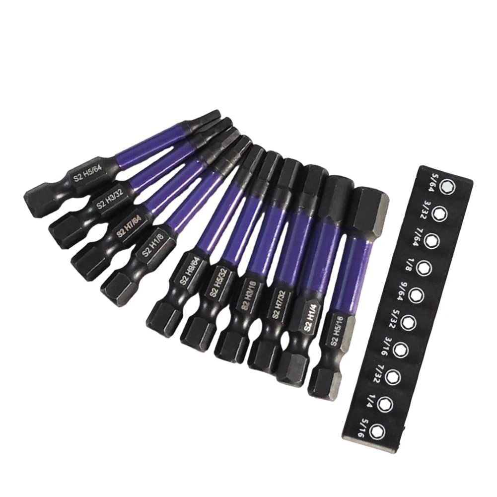 10 шт. Шестигранная Отвертка 50 мм 1/4 дюйма шестигранный хвостовик держатель магнитной головки 5/64 3/32 7/64 для электрического ударного шуруповерта ручной дрели
