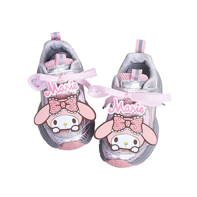 Girly Heart Kawaii Sanrio Anime My Melody Princess Children Casual Shoes Spring Autumn Cute Cartoon Soft Sports Sneakers Gifts