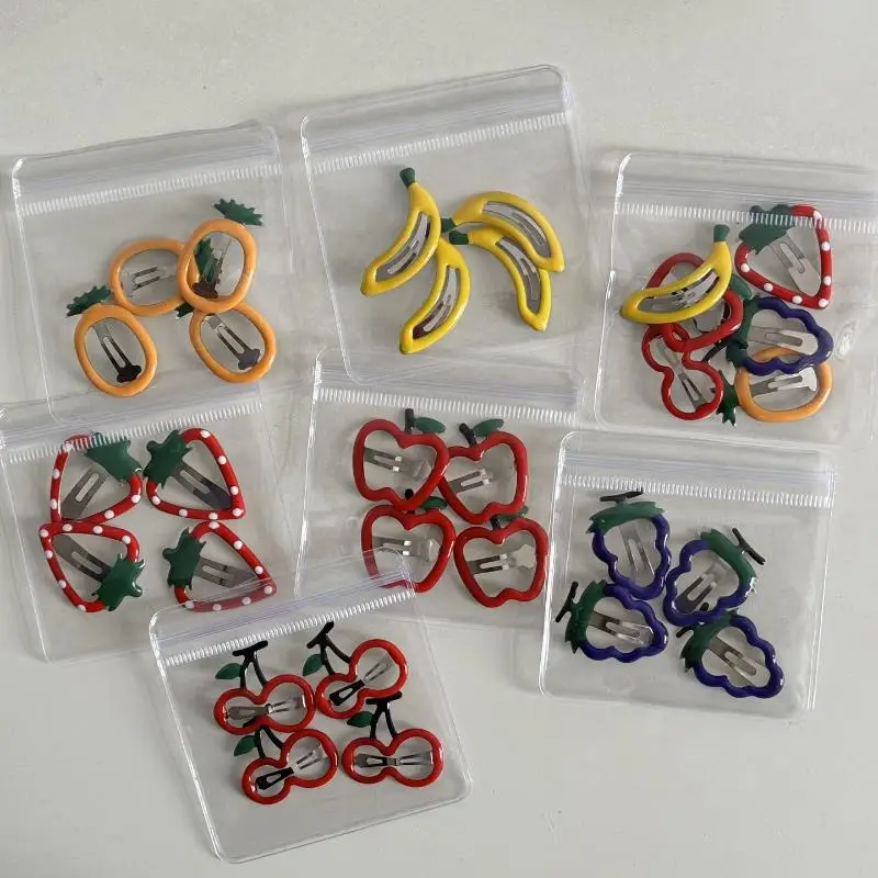 4/6 Stück Erdbeer-Haarspangen, Niedliche Mädchen-Haaraccessoires, Frucht-BB-Haarklammern, Kinder-Accessoires für den täglichen Styling, Boutique-Kopfbedeckung – Detail 4
