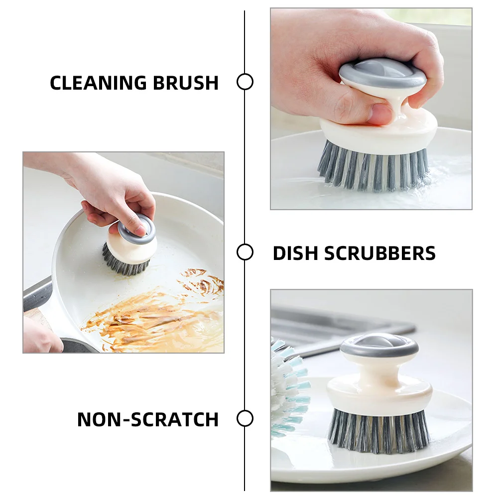 Kitchen Cleaning Brush Plastic Dish Scrub for Dishes Household Pp Dishwashing Small