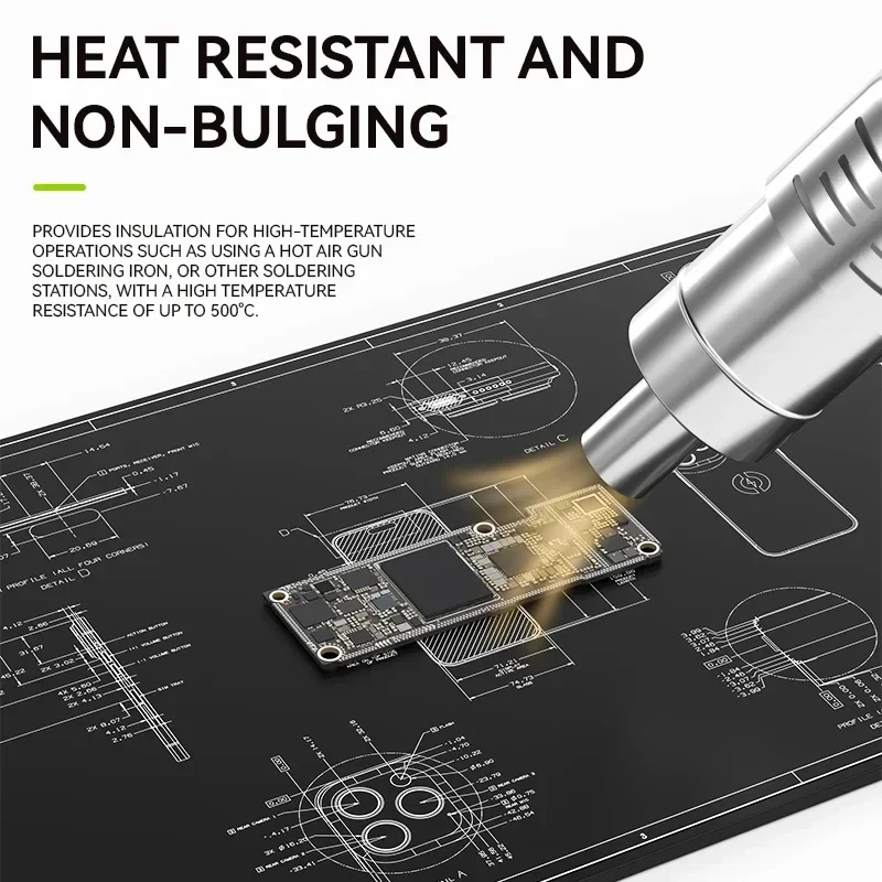 Imagem -05 - Luowei Multiunction Repair Imsulatiom Pad Resistente ao Calor Forte Dureza Adequado para o Telefone Móvel Ferramentas de Soldagem Lw-m3