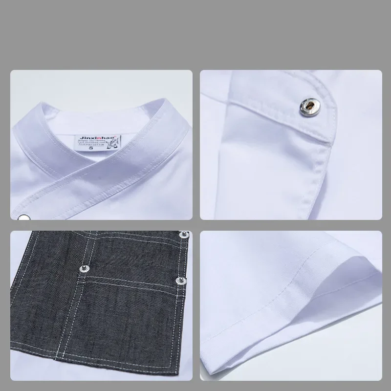 Camisa de Chef para hombres y mujeres, uniforme de panadería para Pizza, ropa de cocina, traje de cocina profesional, chaqueta de Chef de restaurante personalizada para hombre