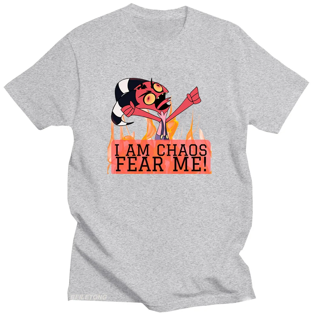 Kawaii Helluva Boss تي شيرت أنيمي طباعة Harajuku قميص الانمي قصيرة الأكمام القطن س الرقبة التي شيرت سوداديراس لطيف الكرتون تيز #4