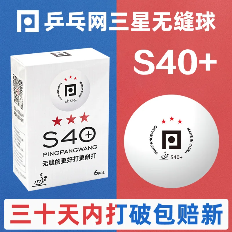 6 pz/scatola palline da ping pong 3 stelle palline da ping pong senza soluzione di continuità S40 + nuovo materiale per competizioni e allenamento di livello professionale