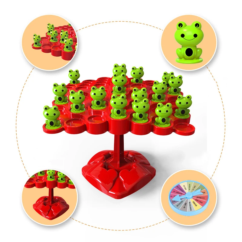 Fun Frog Dinosaurs Balance Tree Children Montessori Math Toys Balancing Board Game Parent-child Interaction Tabletop Game Toys