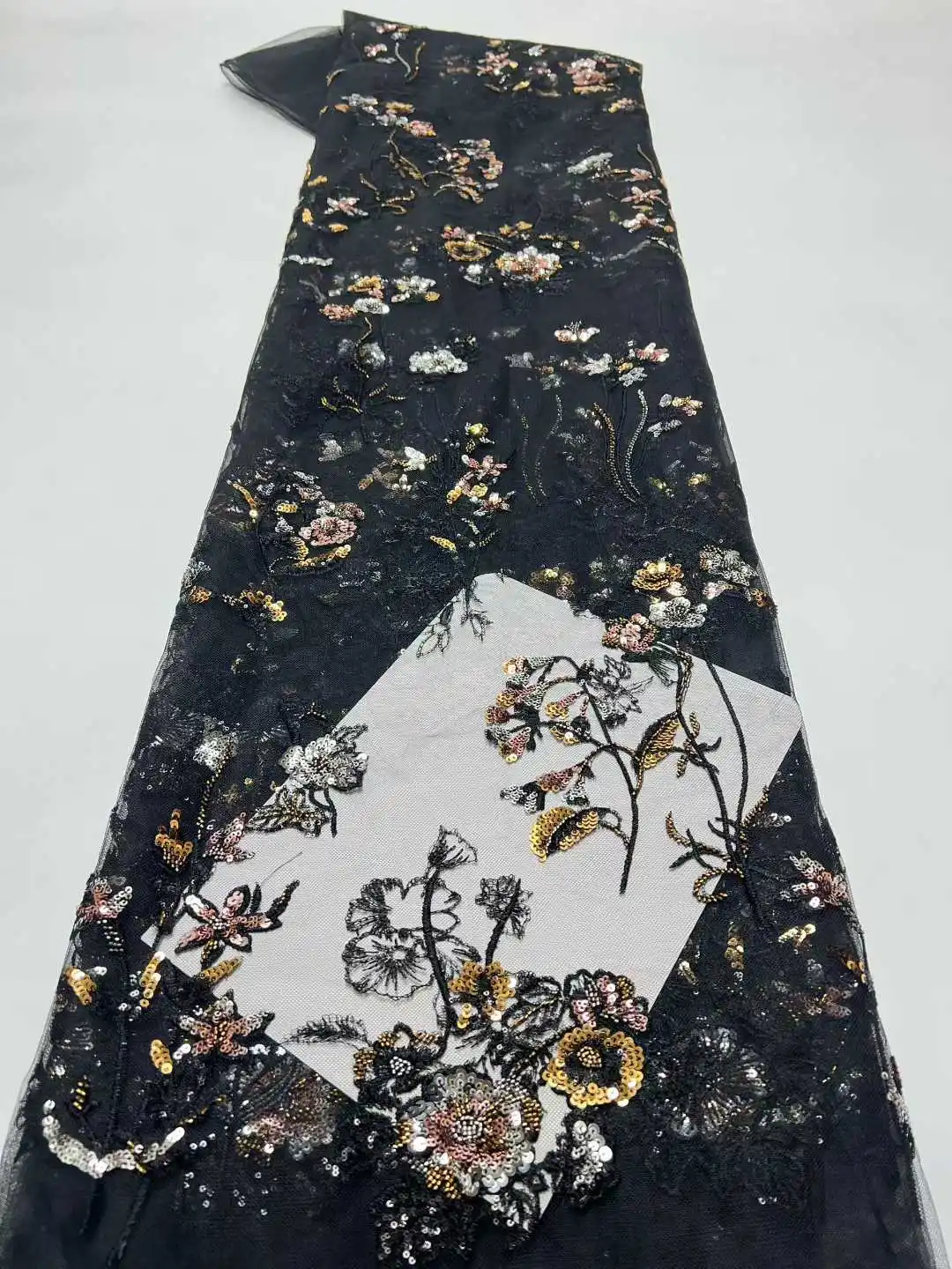 

Африканская кружевная ткань для жениха 2026, высокое качество, кружевная вышивка с блестками, французские тюлевые кружева с бисером для нигерийских свадебных платьев